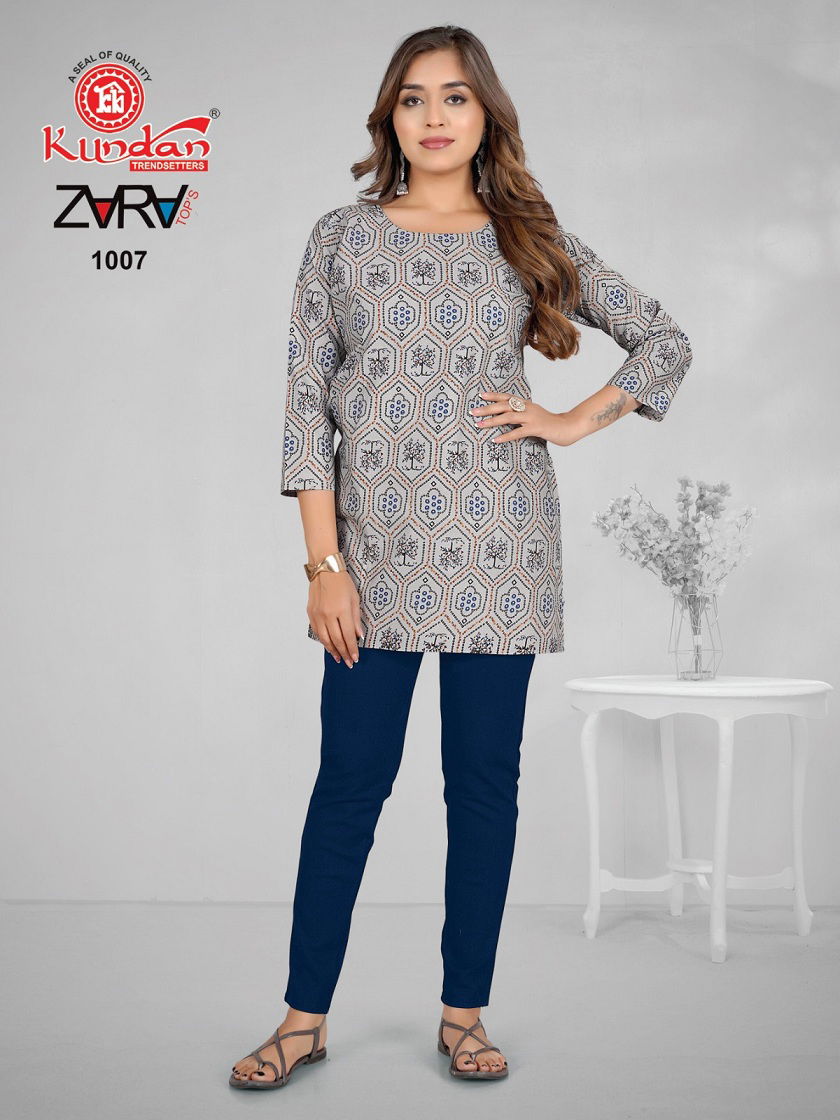 Zara Vol 1 By Kundan Summer Regular Wear Short Ladies Tops Wholesalers In Delhi
